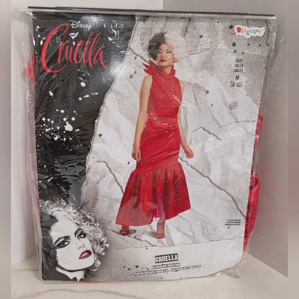 NEW Disney Cruella Red Adult Costume